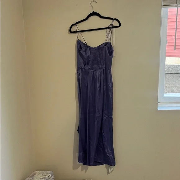NWT Reformation Marguerite Silk Dress in Jacaranda - Picture 6 of 11